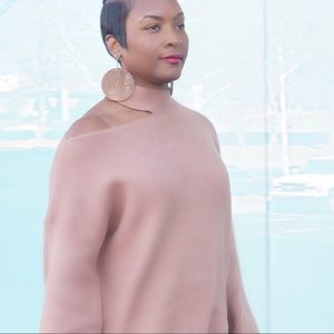 Mocha CutOut Oversized Sweater